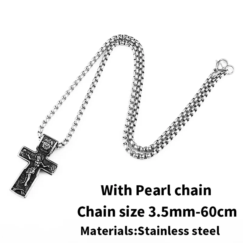 Байер 316L нержавеющая сталь крест подвеска для ожерелья с изображением Иисуса череп спасение для мужчин Высокое качество ювелирные изделия LLBP8-381P - Окраска металла: steel