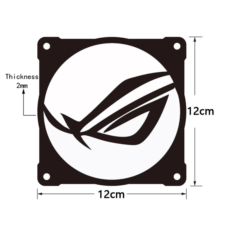 

3pcs/lot DIY 12cm*12cm Fan Cover Aluminum Cover use for 120mm Radiator 120mm Fan with Cool Logo for Computer Case Cooling