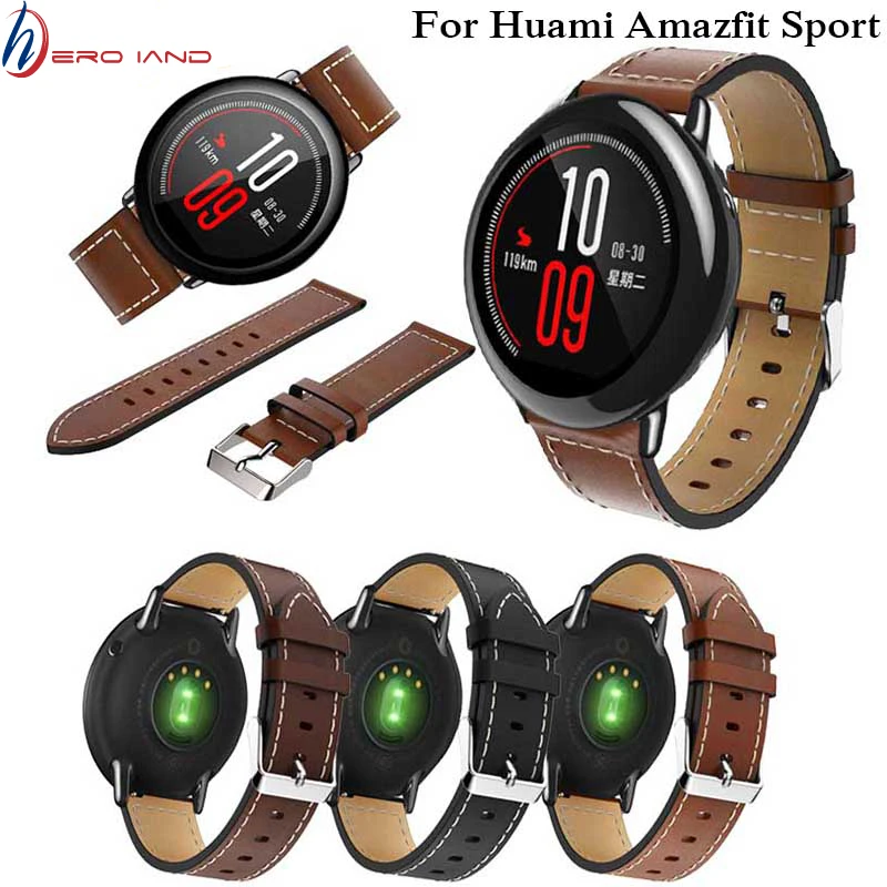 Ремешок для Xiaomi Huami Amazfit bip correa спортивные часы ремешок Оригинальные кожаные умные