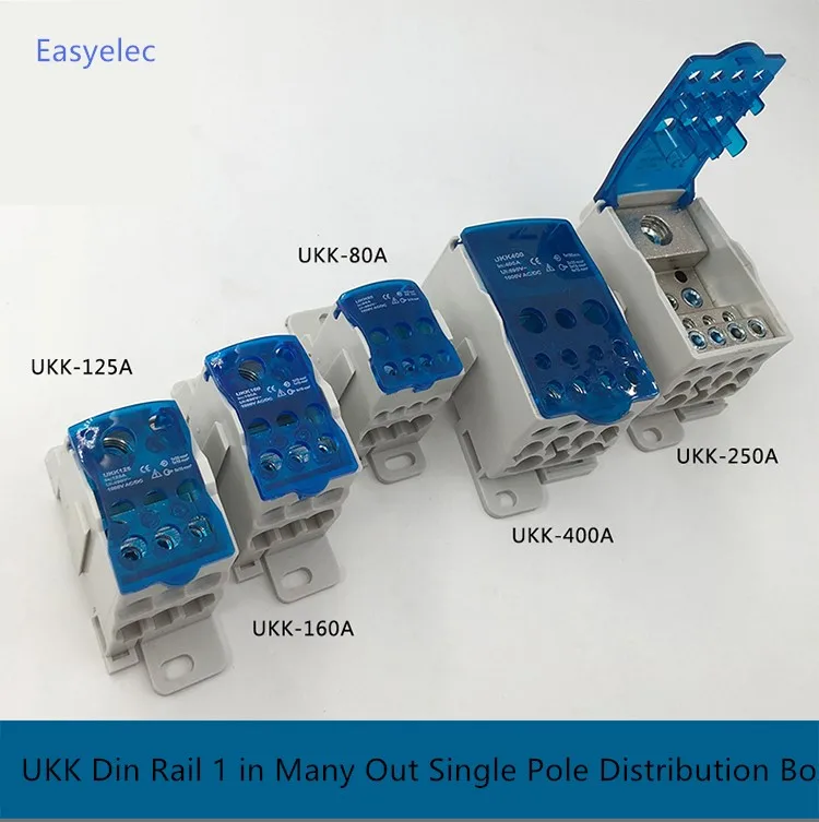 UKK250A UKK400A UKK500A Клеммная колодка din-рейка распределительная коробка Универсальный