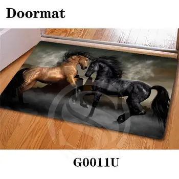 

Custom Handsome horse Doormat Home Decor Bedroom Carpet Classic Durable Floor Mat Free Shipping SQ0630-SQWcv513