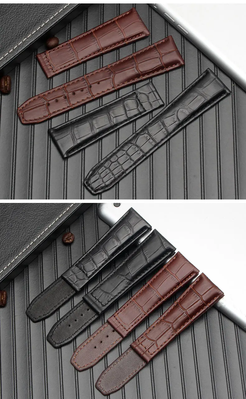 Crocodile Leather Watch Belt FOR Maurice Lacroix PT6158 PT6098 Elegant Craftsmanship Series Cattle Leather Watch Belt