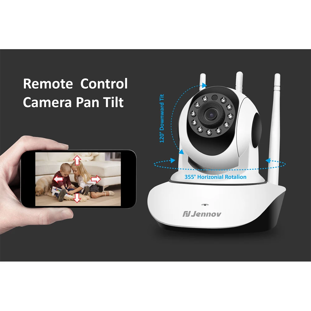 Jennov 1080P 2MP HD PTZ беспроводная домашняя камера видеонаблюдения ip-камера Wi-Fi Pet радионяня аудио P2P ONVIF CCTV