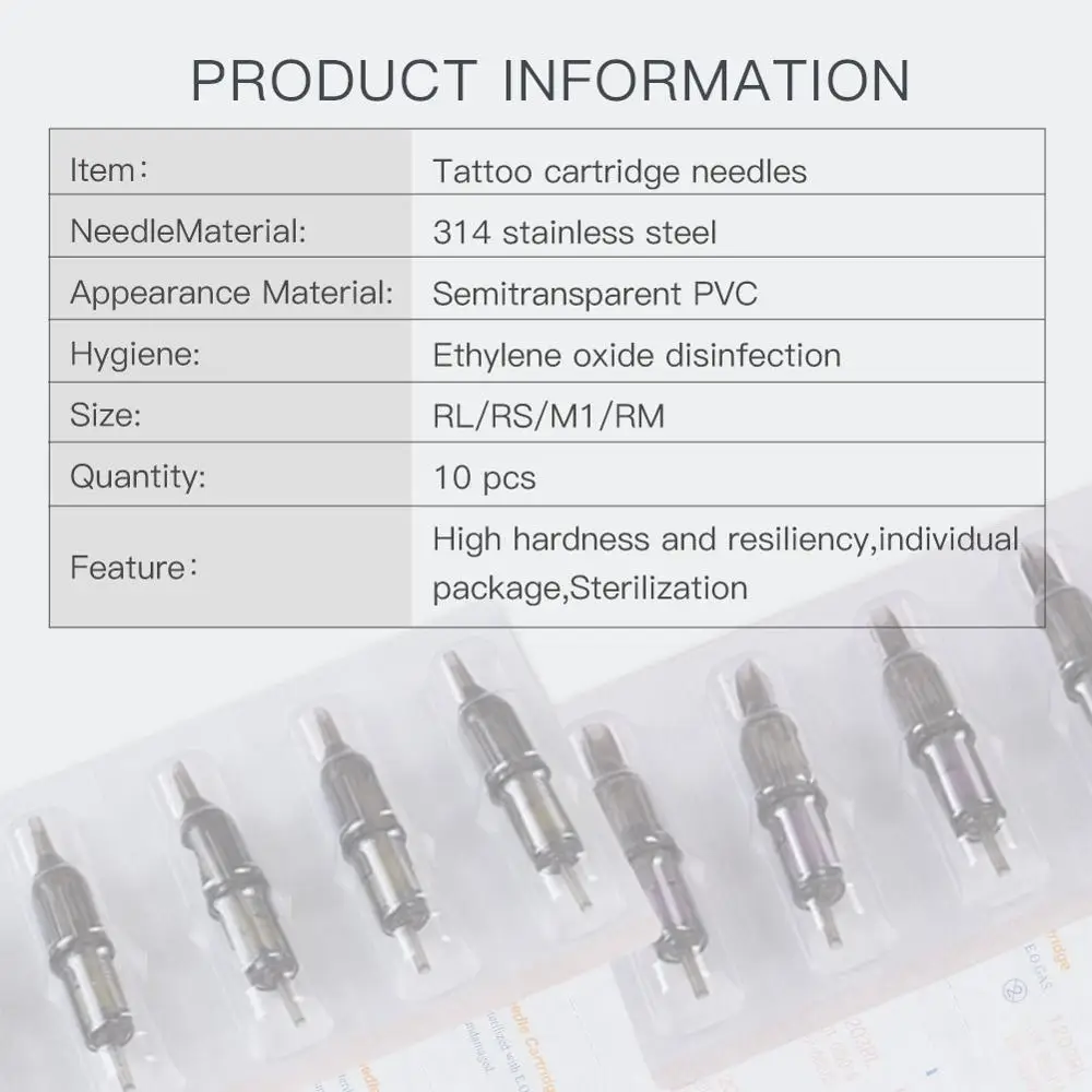 Одноразовые 10 шт иглы картриджа татуировки перманентный макияж ручка стерилизованные иглы для нанесения татуировок машина 5RM/7RM/9RM/11RM/13RM/15RM
