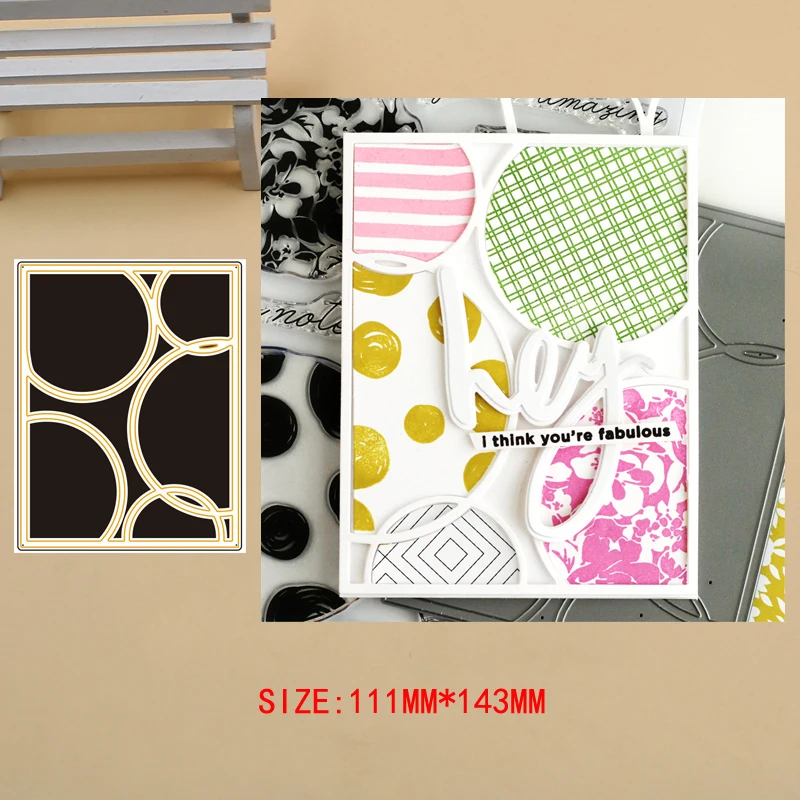 

Luck YCraft Circles Card Front Metal Cutting Dies for DIY Scrapbook Photo Album Paper CardDecorative Craft Embossing Die