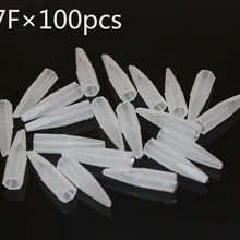 100 шт 7F белые пластиковые наконечники для перманентного Татто макияж традиционные иглы-иглы для тату-машинки шапки
