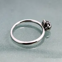 Size 4~9 Cute Mini Skull Ladies Ring 316L Stainless Steel Jewelry Biker Band Ring 2
