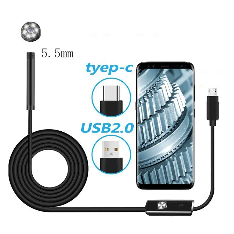 Эндоскоп 3 в 1 с USB / Micro/Type C 5 мм|Бороскопы| |