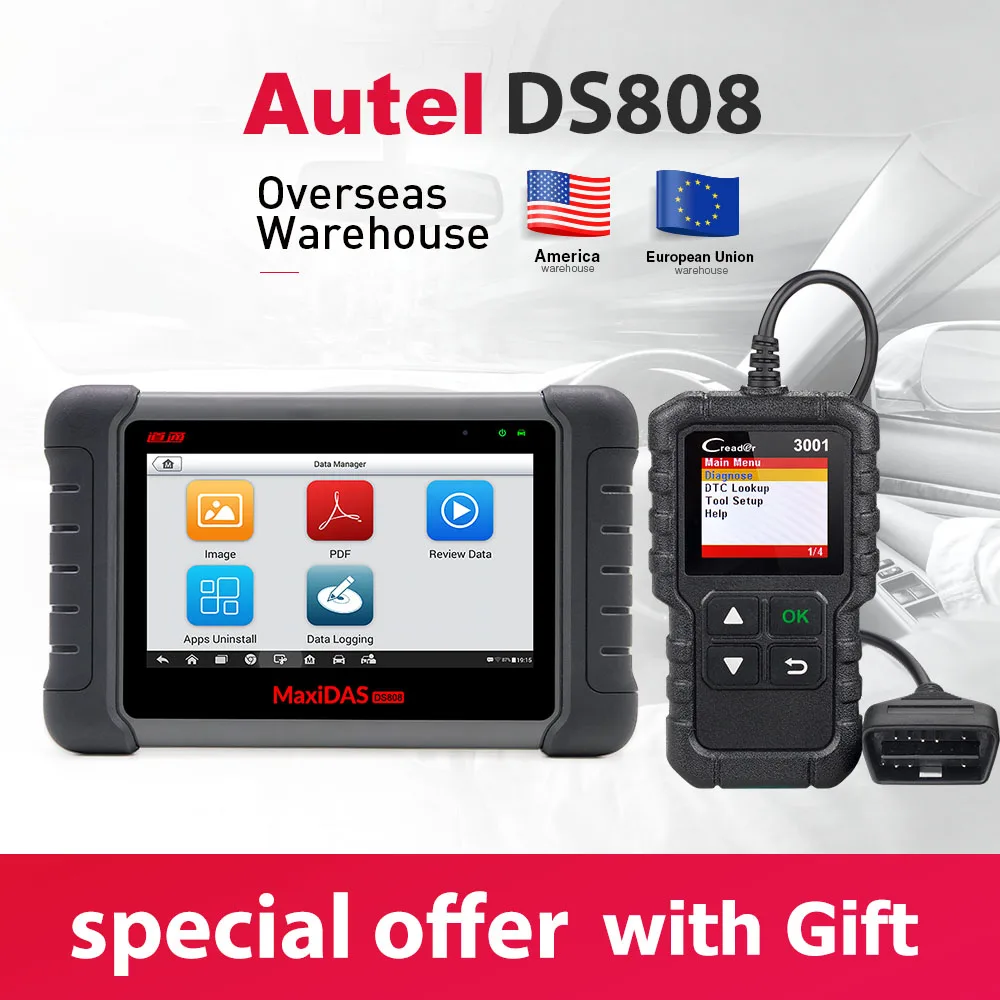 

Autel Maxidas DS808 Online Update Automotive Diagnostic Tool Powerful DS 808 Scanner same as autel ms906 PK DS708 add 1 Gift