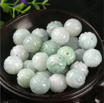 

Natural Jadeite Beads Bulk Beads Wholesale Myanmar A Dragon Ball DIY Bead Necklace Hanging