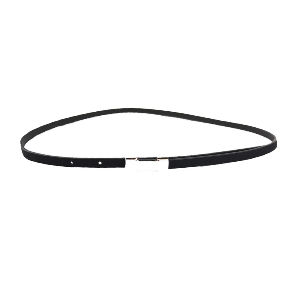 

2019 New Fashion High Quality Women Lady Fashion Metal Fhin Gold Buckle Skinny Leather Waistband Belt A0320