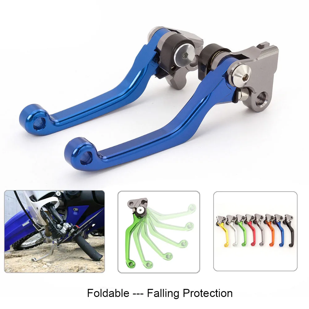 

Motocross Pit Bike Dirt CNC Foldable Pivot Brake Clutch Lever For Kawasaki KX125 KX250 KX250F KX65 KX85 RMZ250 RMZ250 RMZ450