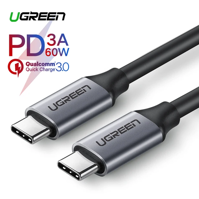 Best Price Ugreen USB 3.1 Type C to USB C Cable for Samsung S9 S8 Plus Nintendo Switch PD 60W QC3.0 3A Quick Charge Cable for Macbook USBC Best Price Ugreen USB 3.1 Type C to USB C Cable for Samsung S9 S8 Plus Nintendo Switch PD 60W QC3.0 3A Quick Charge Cable for Macbook USBC