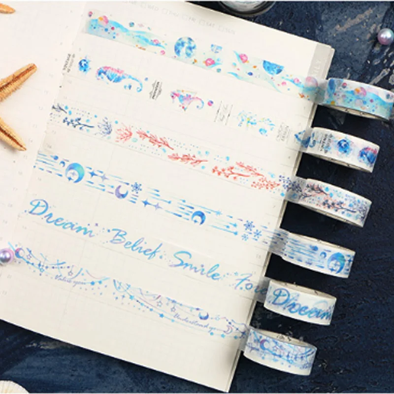 

kawaii ocean series Washi tape DIY decorative Diary Scrapbook paper tapes kawaii adhesive tape label sticker stationery