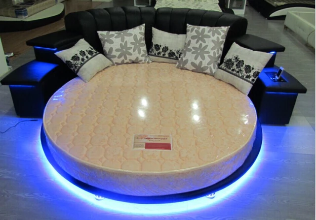modern bedroom furniture round beds round king size beds with led light music player - Circle Beds Furniture modern bedroom furniture round beds round king size beds with led light music player - Circle Beds Furniture