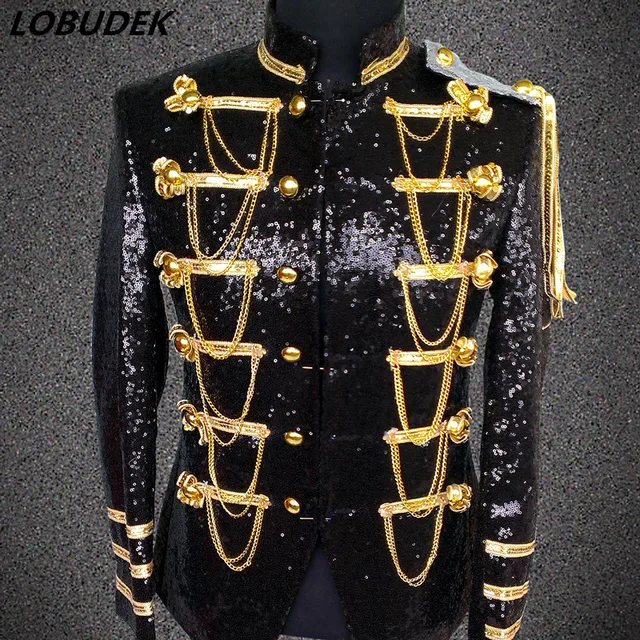 Pria Jaket Penyanyi Penari Memakai Kustom Lounge Pria 