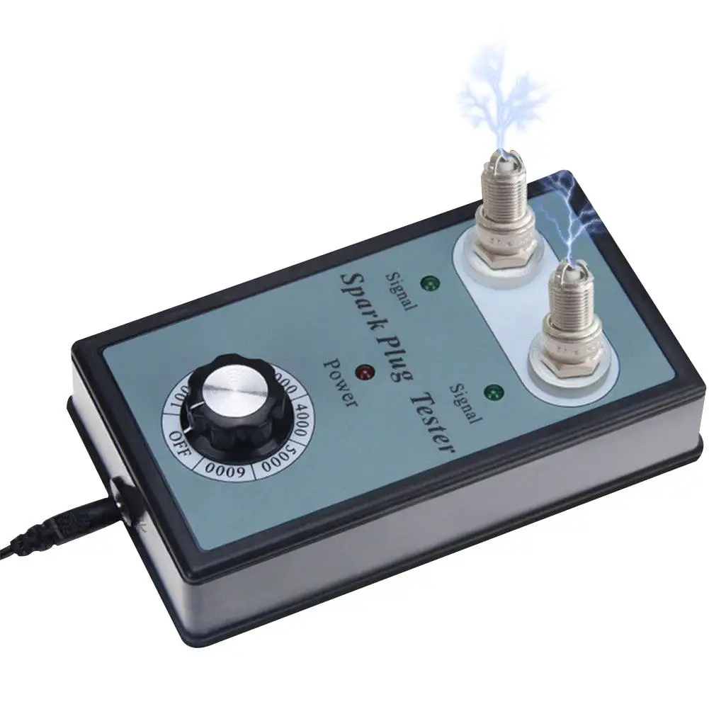 

DIYer Car Spark Tester With Adjustable Double Hole Detector Spark Plug Tester Ignition Coil Tester Car Sparking Diagnostic Tool