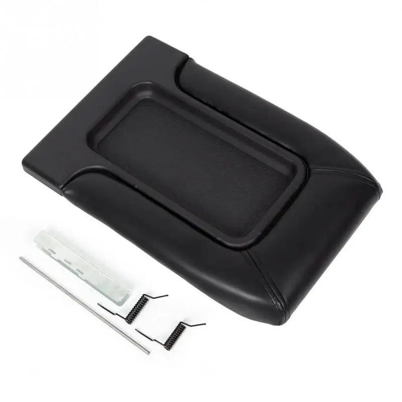 

Leather+PP Car Armrest Latch Cover For Chevy Tahoe Silverado 99-07 Center Console Arm Rest Storage Box Lid Pad Auto Accessories