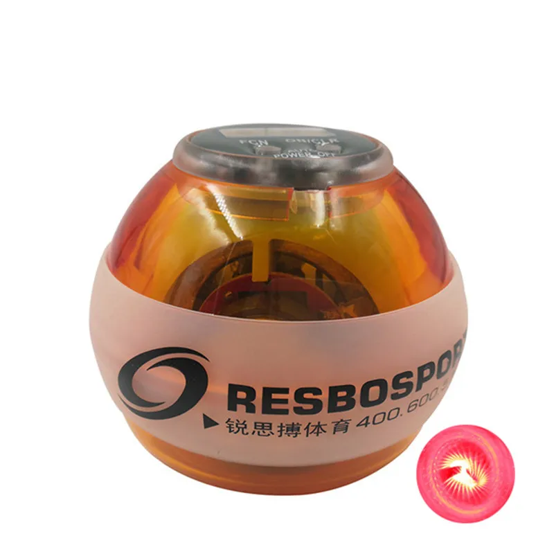 12000 RPM 30LBS LED Power Wrist Strengthen Ball Gyroscopic Power PVC Forearm Speed Counter Hand  Force Spinner Ball 6 Color T