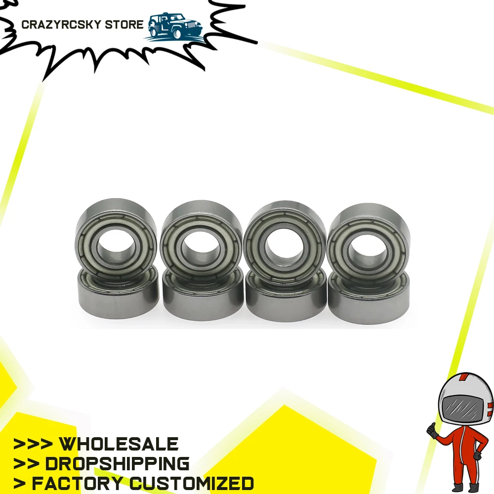 

4/8pcs Bellcrank Bushings/Ball Bearing 5x8x2.5/11x5x4mm For Rc Hobby Model Car 1/10 Traxxas Slash 2wd Short Course