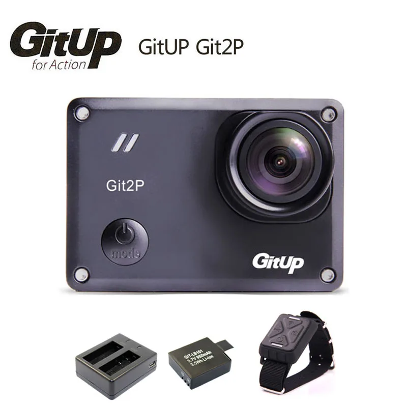 Original Gitup Git2 P WiFi Novatek 96660 1080P 2K Sport Helemet Camera+Extra 1pcs Battery+Battery Charger+Remote Control