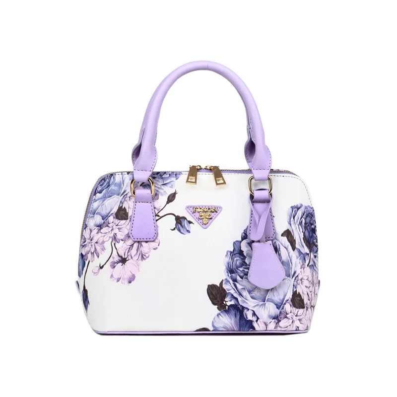 

BERAGHINI NEW Luxury Handbags Women Bags Designer Bags Handbag Ladies Famous Brand Sac a Main Small Shell 2018 Plum Flower Bag