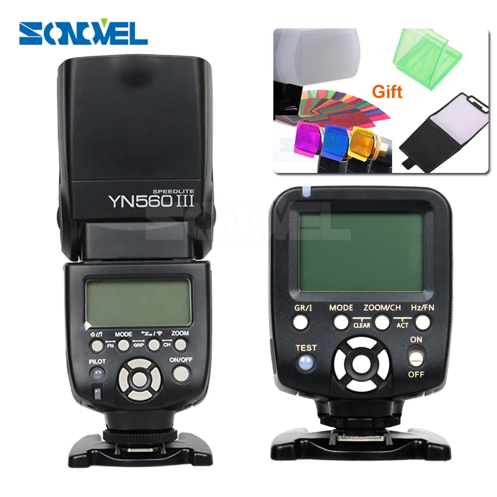 

YONGNUO YN560III YN-560III YN560 III YN560-III Speedlite Wireless Flash + YN-560TX LCD Flash Controller YN560 TX for Nikon Canon