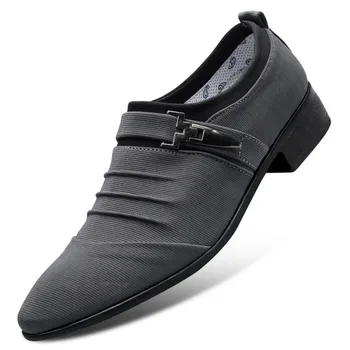 

Comfortable Men'S Shoes Large Size 38-48 Nice Convenient Slip-on Pointed Toe Hard-Wearing & Anti-slip Business Dress Shoes Male