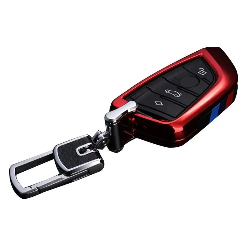 Автомобильные аксессуары, чехол для автомобильного ключа, жесткий пульт дистанционного управления, защитный чехол для ключа, водонепроницаемый прочный брелок для BMW 5 серии X1 X5 - Название цвета: Red 2