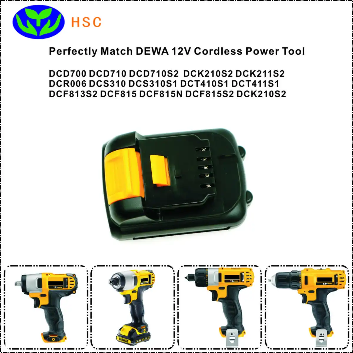 3000mAh 10.8V//12V Li-ion Battery For Dewalt DCB120 DCB123 DCB125 DCB127 DCD710