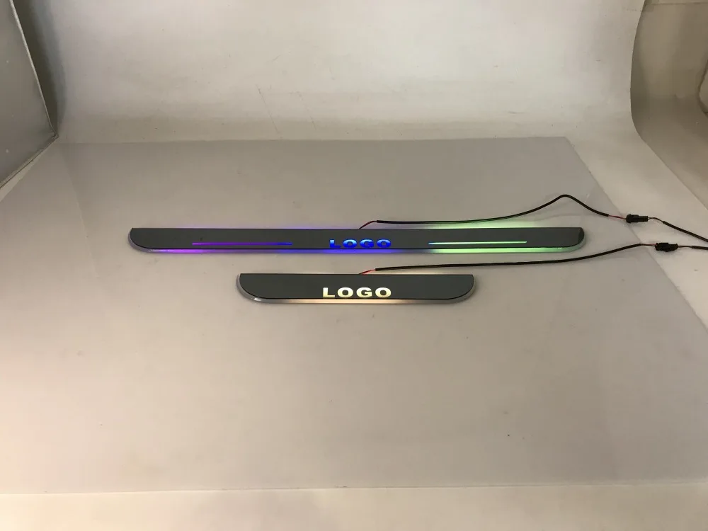 

WOOBEST led moving door scuff dynamic welcome light sill with colors changing flat plate strips for Audi A3 coupe A5 coupe