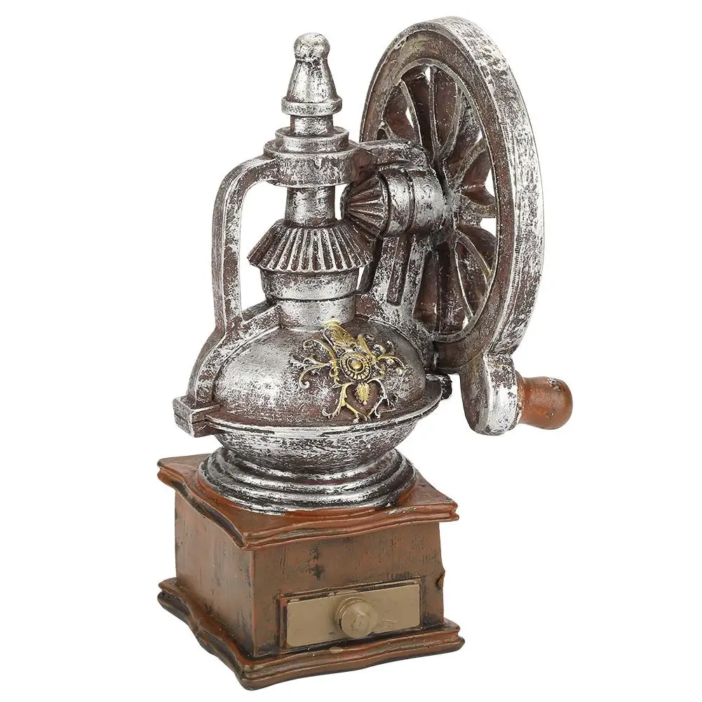 Vintage European Coffee Maker Machine Hand Grinder Model Display Ornament Craft Home Decor