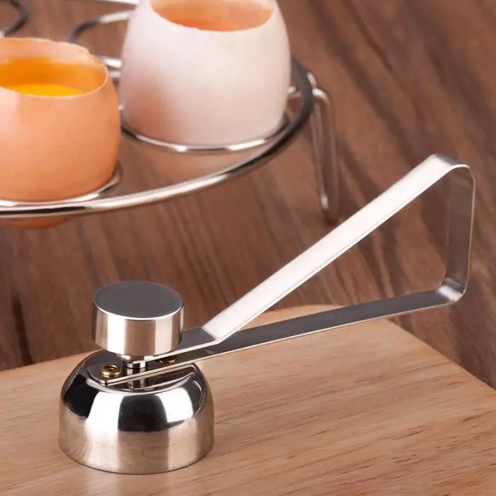Нержавеющая сталь для удаления верхушки яйца резак оболочки вареное, сырое яйцо открывалки кухонный инструмент XB 66