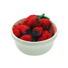 Миска клубники на 1/12 кукольный домик миниатюрные кухонные принадлежности