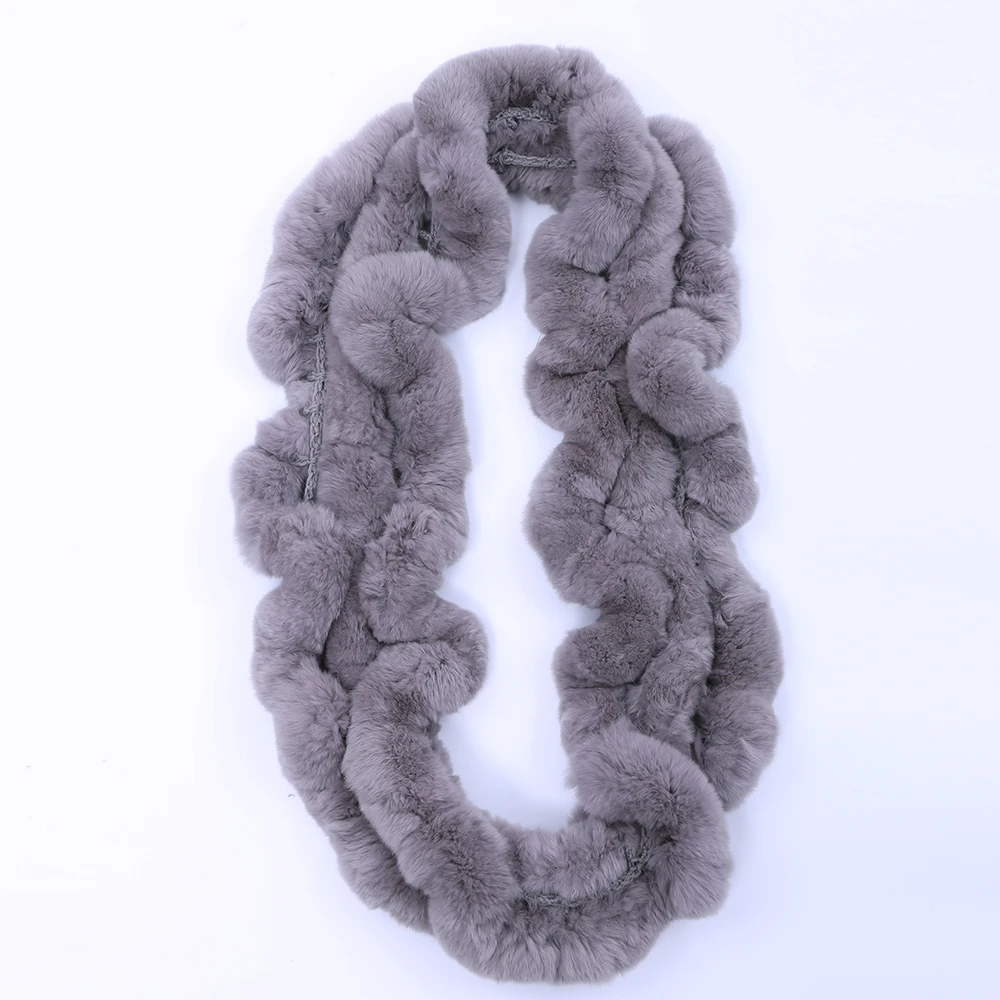Женский шарф хомут зимний из натурального меха кролика хомут|scarf wrap|infinity scarfring scarf