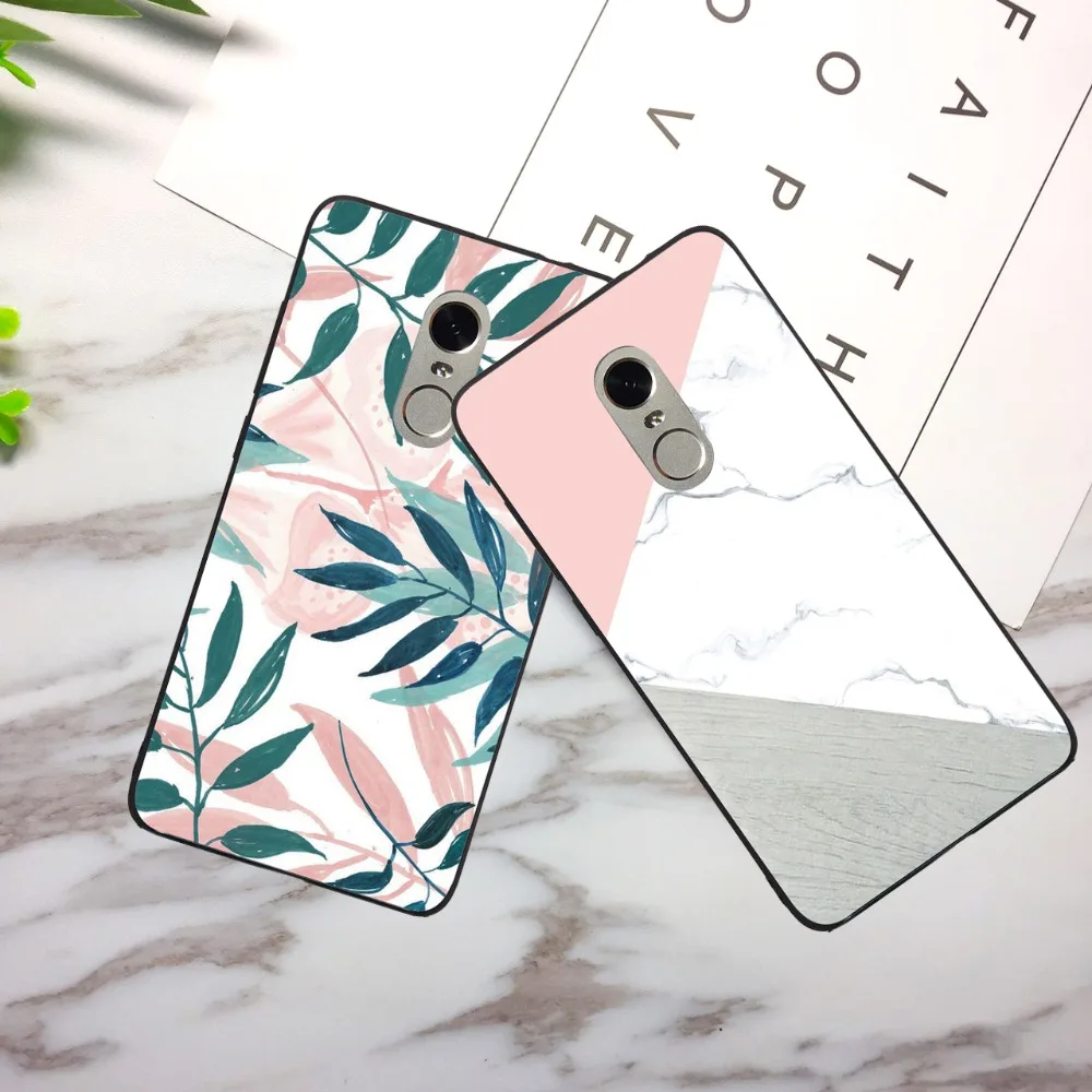 

Ball Grain Matte Soft Covers For Xiaomi Redmi Note 4X Note 4 Luxury Pineapple Korean Literary Leaves Cases For Redmi Note 4 4X