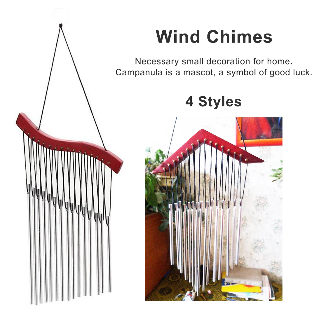 

Metal Wind Chimes Outdoor Amazing Deep Resonant Relaxing 15 Tubes Wind Chime Bells Hanging Bed Room Home Decoration