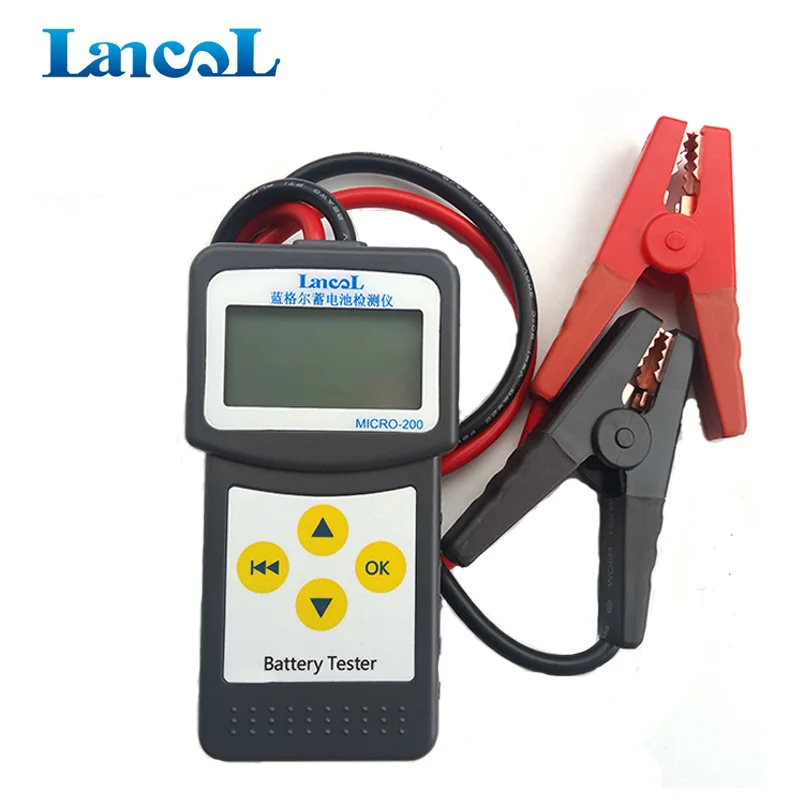 Lancol 12 В автомобильные Батарея тестер проверки MICRO-200 30-200Ah с USB для печати Русский обнаружить Авто Батарея