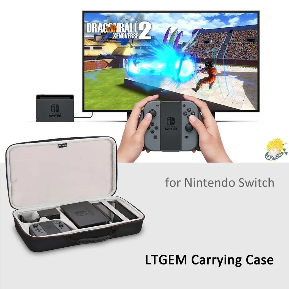 

LTGEM Carrying Travel Case For Nintendo Switch System Carrying Case EVA Hard Shell Portable Pouch Travel Bag
