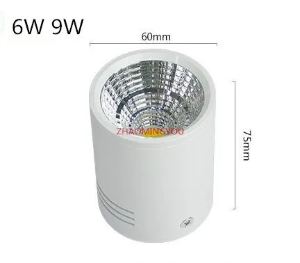 2020 Surface Mounted Dimmable COB LED Downlights 6W 9W 12W 20W 25W 30W LED Ceiling Lamps Spot Light Downlights AC85-265V