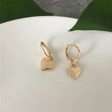 Новое поступление, милые золотые серьги-кольца в форме сердца, креста, цветка, солнца, небольшой талисман для женщин, девушек, милые романтические аксессуары