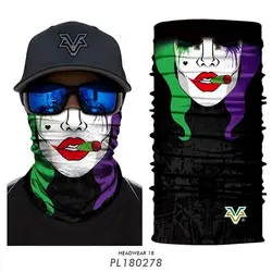 Балаклава Для мужчин Для женщин клоун Джокер Хэллоуин маска пыленепроницаемый велосипед шейный платок мотоциклетные платок поход лица