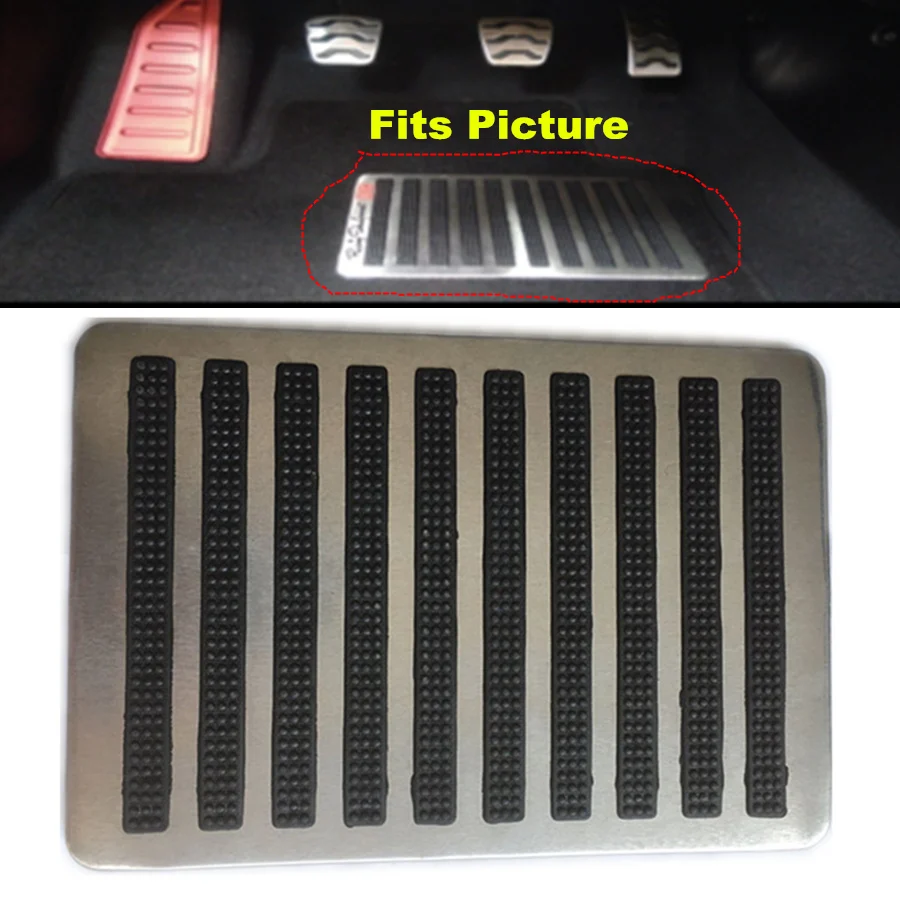 

Stainless Steel Anti-Skid Car Footpad Foot Rest Pedal Floor Mats Carpet Pads Patch Heel Plate Accessories For Cars Suv Truck