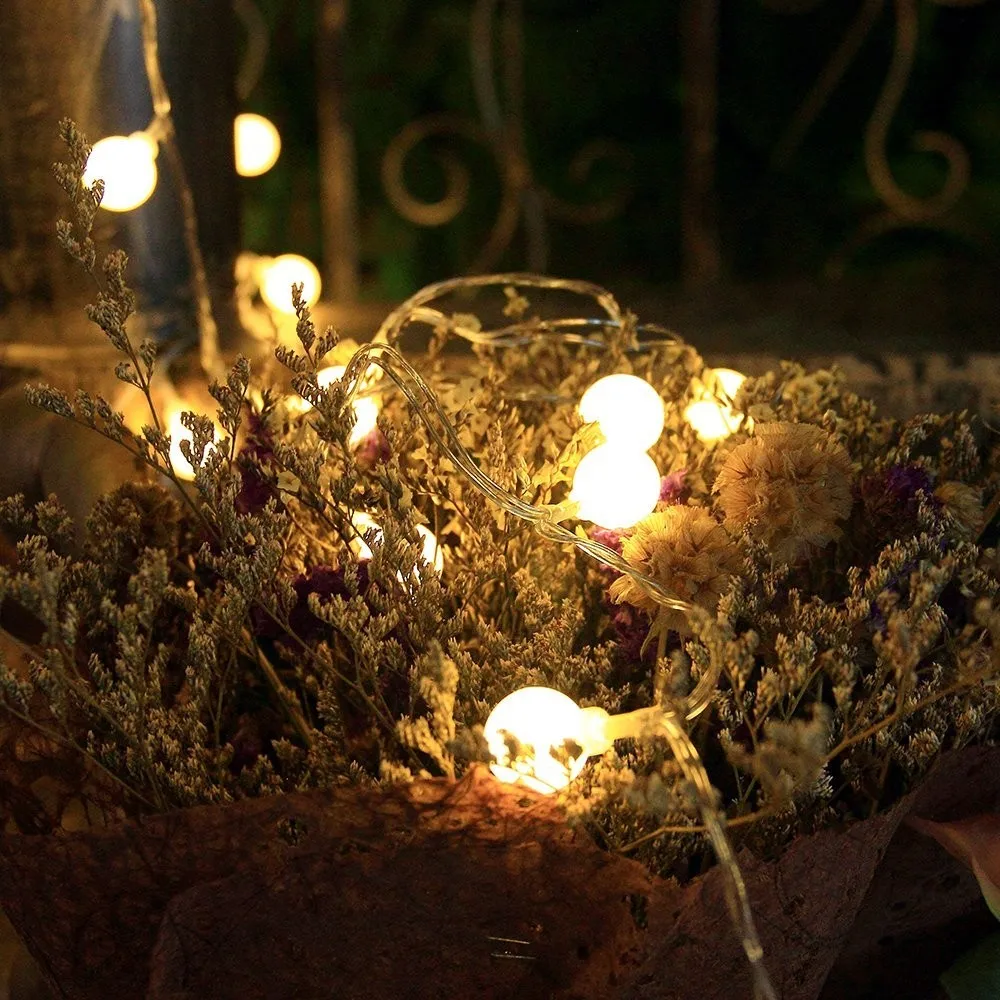 Батарея 3 м 24LED Вишневый шар Сказочный светильник s струнный светильник для рождественской вечеринки свадьбы открытый Крытый год украшения дома
