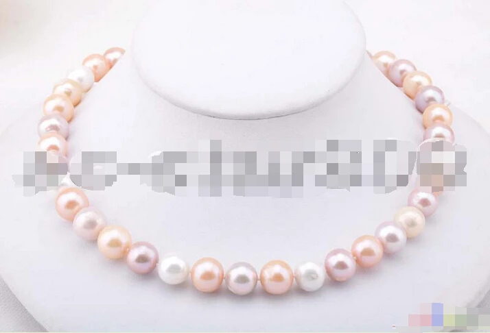 

Free shipping >>>>>>P5538 AA+ 17" 12mm ROUND PINK LAVENDER Freshwater cultured PEARL NECKLACE