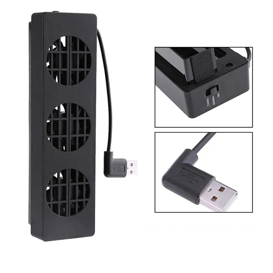 3 External USB Cooling Fans for Nintend Switch Docking Station Fans with Adjustable Speed Controll for NS Original Dock