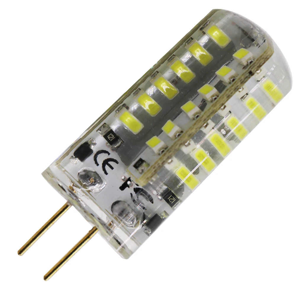12X G4 светодиодный 4W DC12V/AC220V Светодиодная лампа 3014SMD 48 Светодиодный ная 360 Угол луча