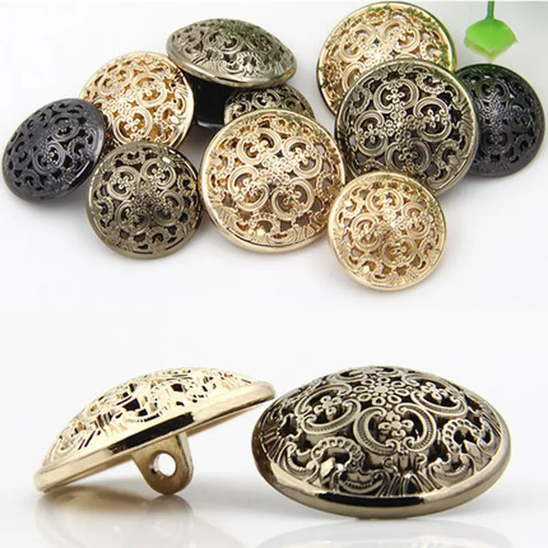 

10pcs Button british style metal cutout button casual women's overcoat trench buttons buttons for clothing