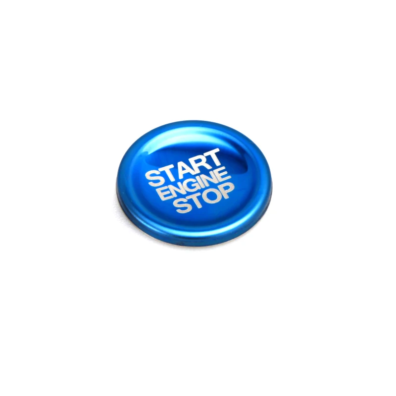 1 шт. 2,2 см алюминиевый специализированный ключ для Alfa romeo Giulia Stelvio кнопка запуска декоративное зажигание - Цвет: Синий