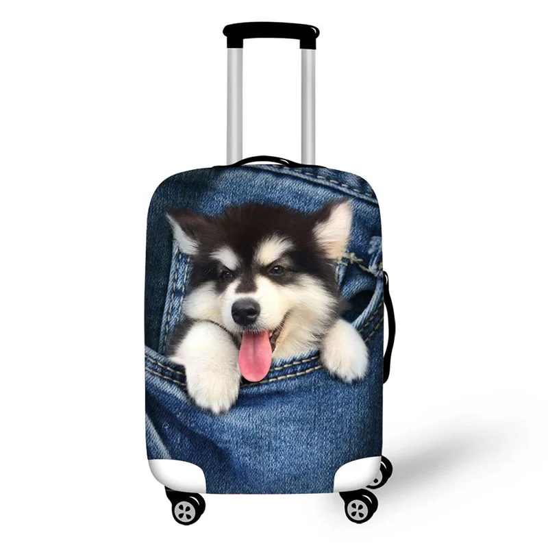 Classic pop luggage pattern Elastic suitcase protective covers with Zipper Suitable For 18-30 inch Trunk Case luggage Cover Bags